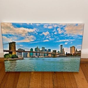 BROOKLYN BRIDGE OVER HUDSON - Brooklyn, NY - 9x14